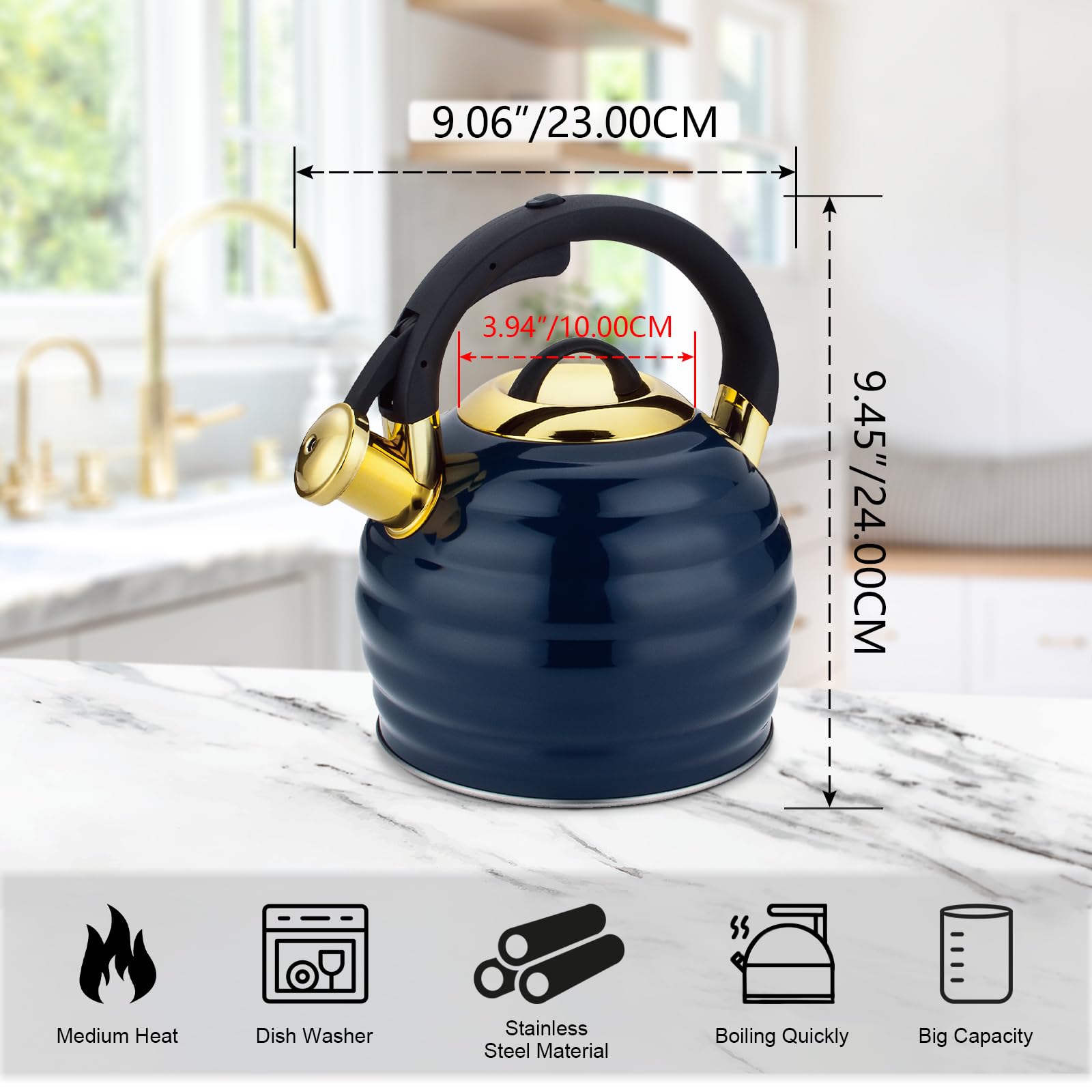 Lazneyru kettle lid fits tightly to trap steam efficiently