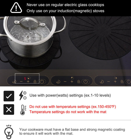 Lazy K mat with magnet-test demonstrates cookware compatibility with magnetic bases.