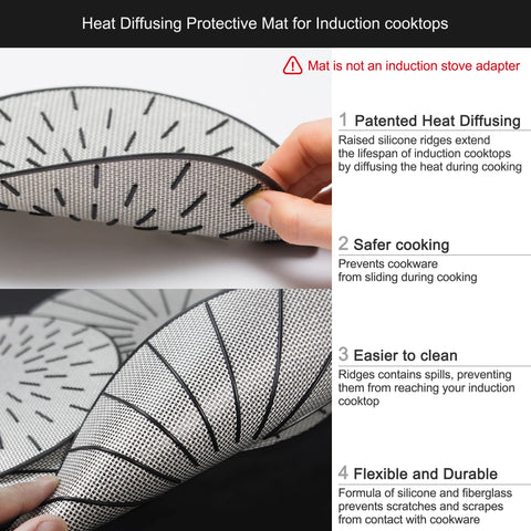 Lazy K non-slip mat keeps pots steady during simmering and stirring.