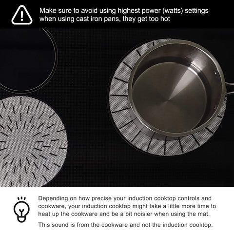 Lazy K scratched-protection mat placed under pots to prevent induction top damage.