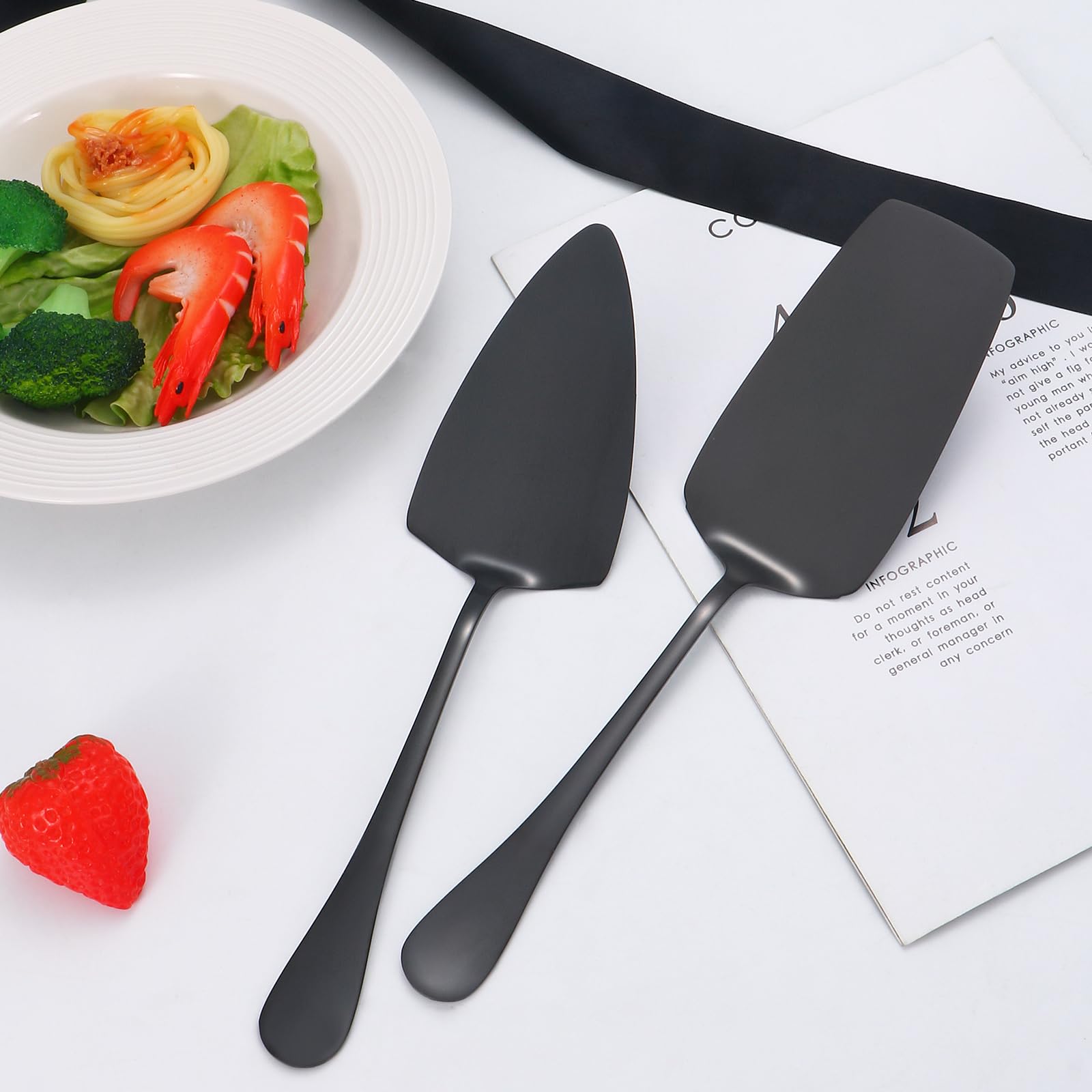 Two Lazycorner slotted spoons ready to serve salads and sides
