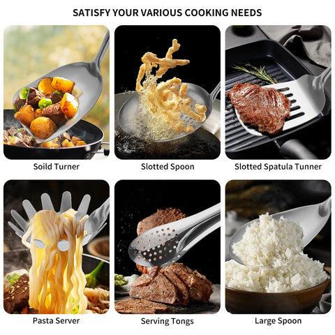 Curved design adds stylish flair to Lazycorner stainless steel utensils