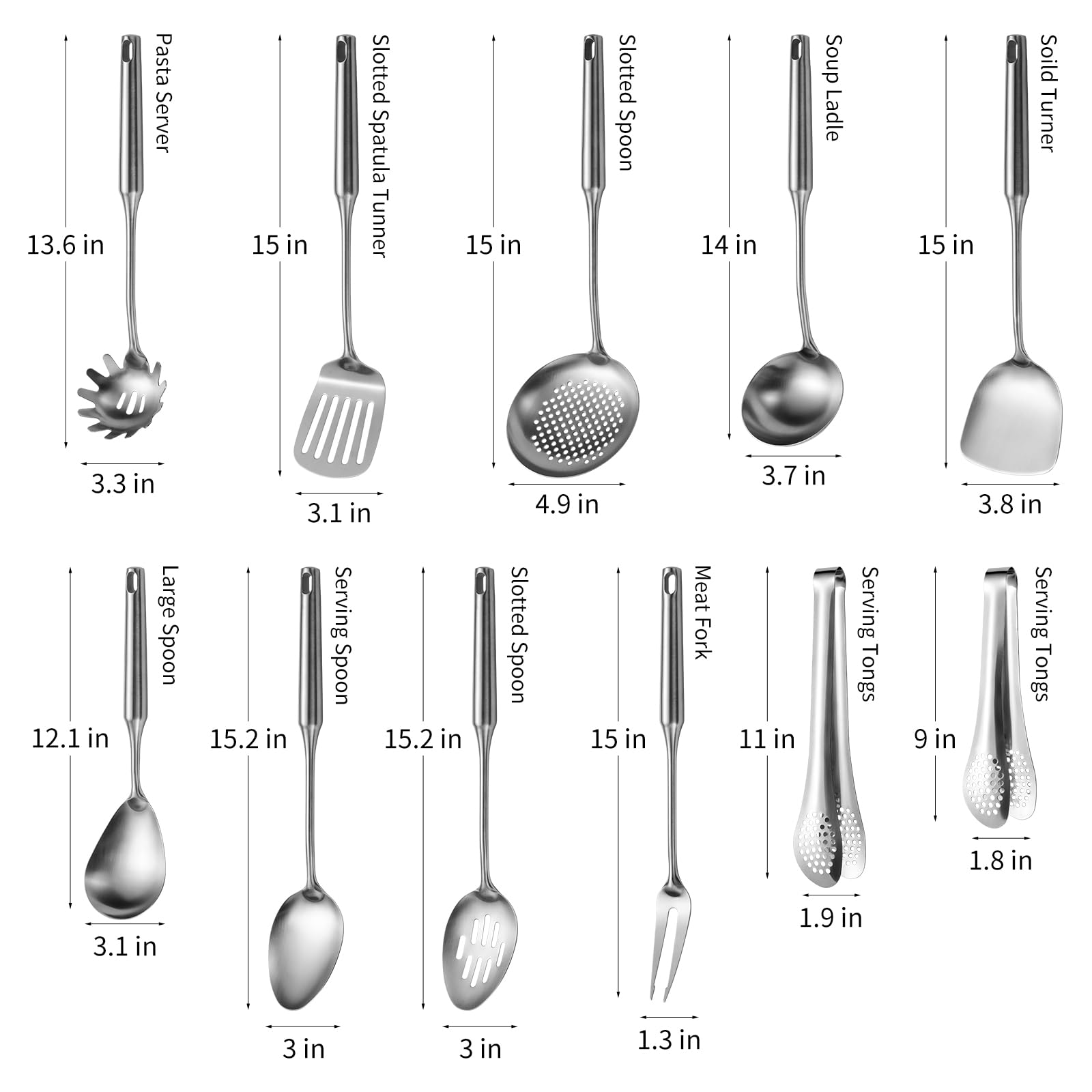 Lazycorner utensils with a polished mirror finish and ergonomic handles.