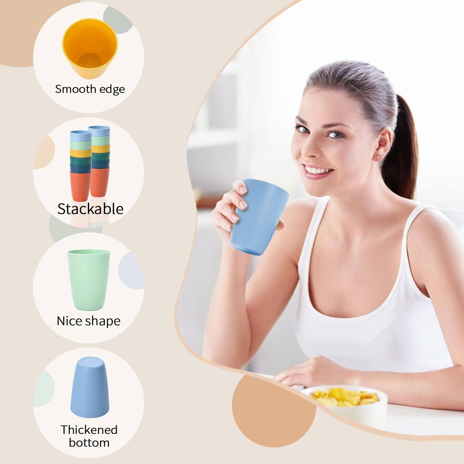 Lazycorner wheat straw cup close-up, durable material highlights eco-friendly choice.