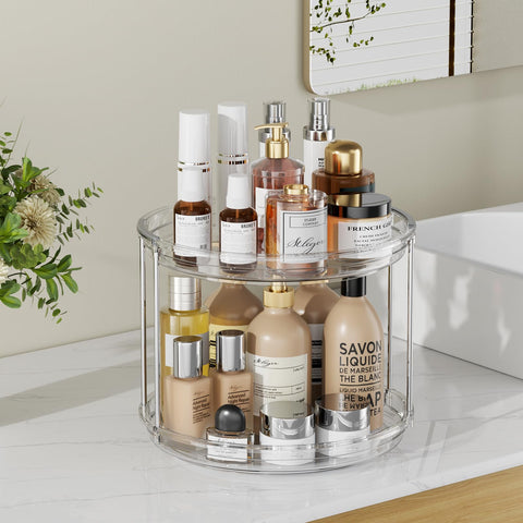 LazySpin pantry organization with the turntable in action for easy access.