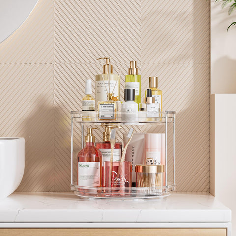 LazySpin versatile organizer fits kitchen, pantry, fridge, bathroom, vanity.