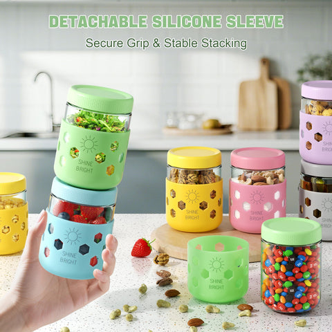 Lazyshine yogurt parfait jar supports convenient layered snacks.