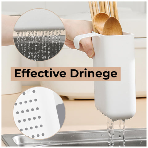 LazyzBeez sink shelf stores sponges and rags for a tidy counter.