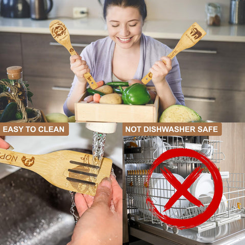 LBCIGOR bamboo utensil-holder sloth-friendly countertop organization.
