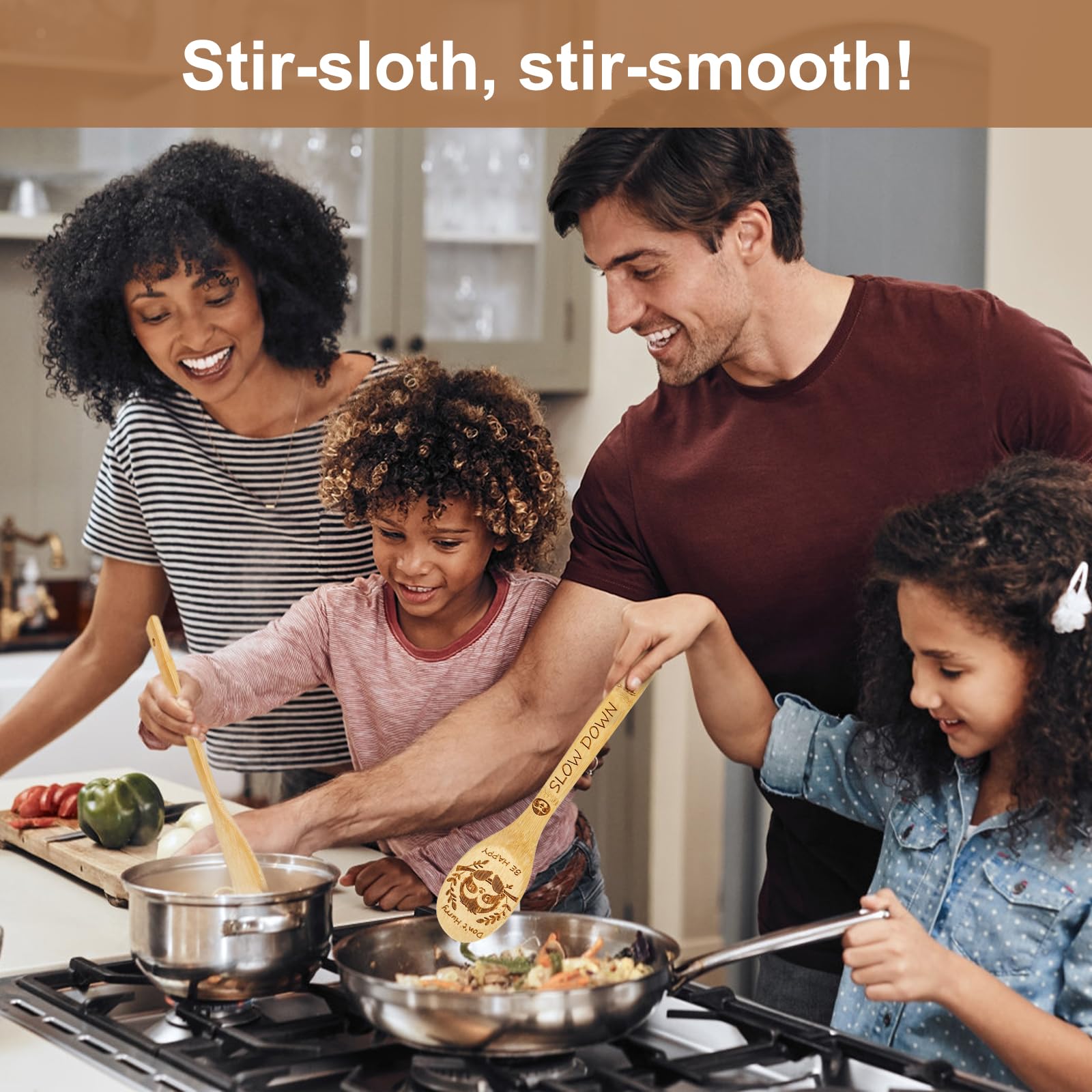 LBCIGOR solid-spatula bamboo-sloth robust and cookware-friendly.