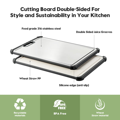LBD premium 316 stainless steel cutting board extra large kitchen setup for large meals