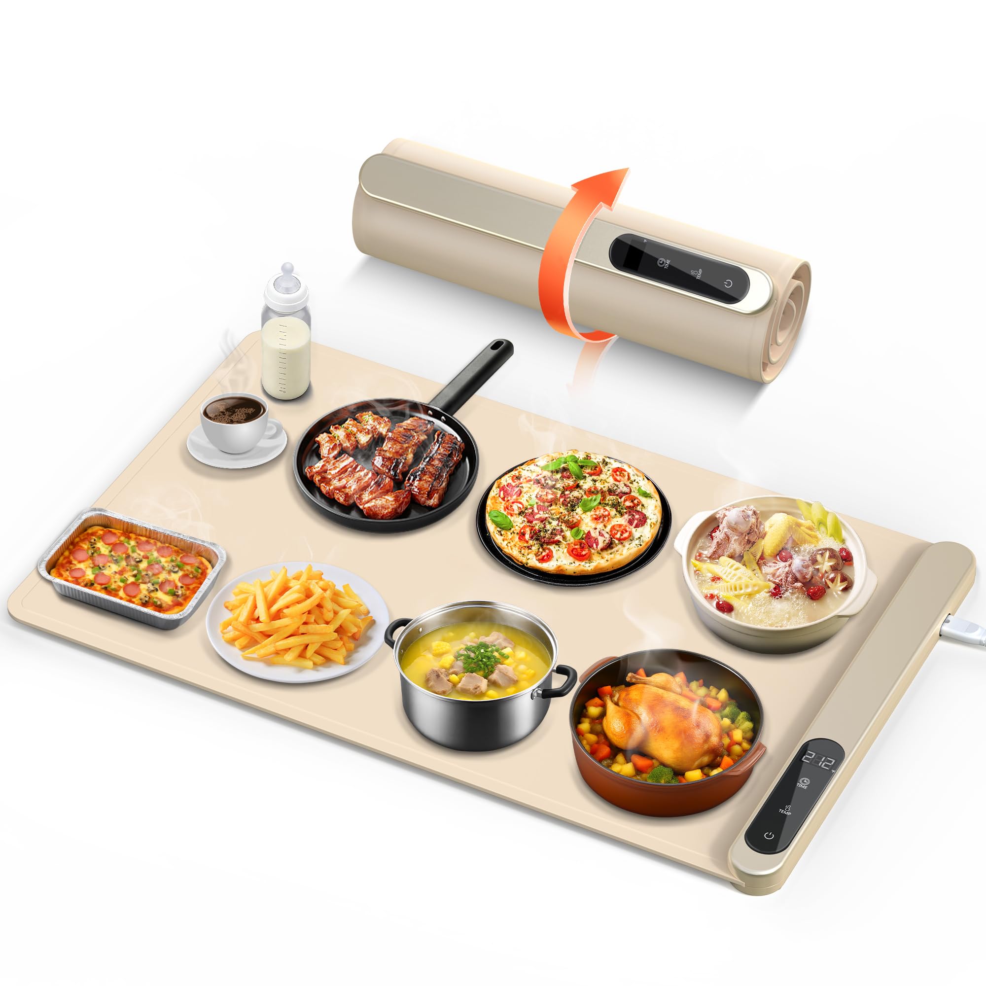 LBOLHZO graphene warming mat full-surface warmth for buffet service.