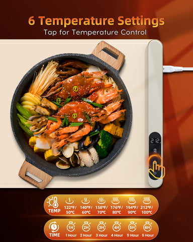 LBOLHZO graphene warming mat BPA-free silicone, heat resistant and easy to clean.