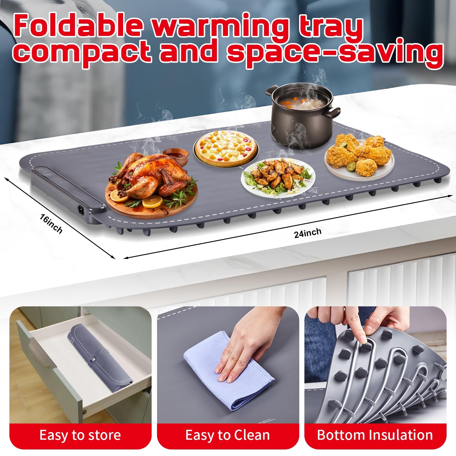LBOLHZO heat-dissipation grille design protects countertops during busy buffets.