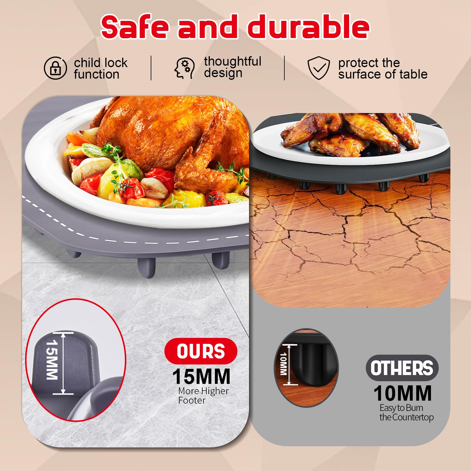 LBOLHZO stylish design fits kitchens and party tables with modern convenience.