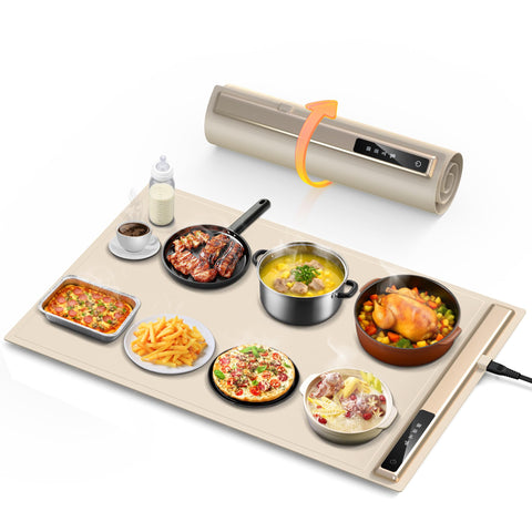 LBOLHZO warming mat with full-surface heating delivers even warmth for busy buffets.