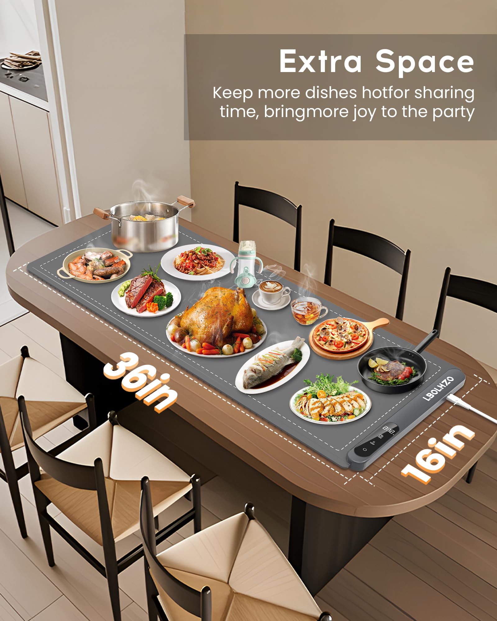 Safe surface compatibility indicates place on heat-resistant bases only.