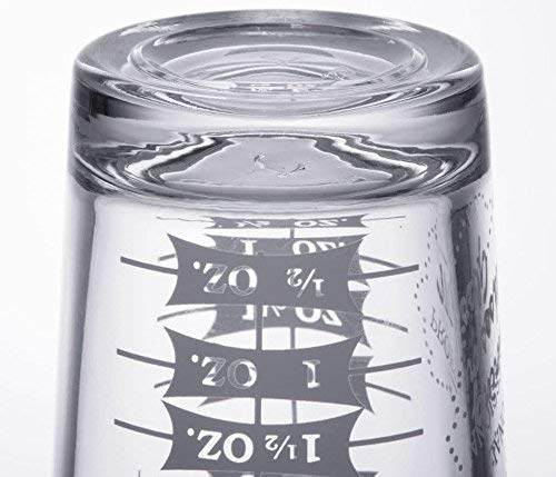 LCI professional measuring glasses close-up with readable scales for accuracy.