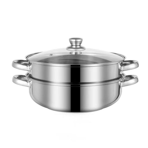 LCPUD steamer pot assembled for easy family meals with a sturdy 5-quart capacity.