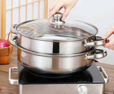 LCPUD stainless finish steamer is easy to clean and maintain.