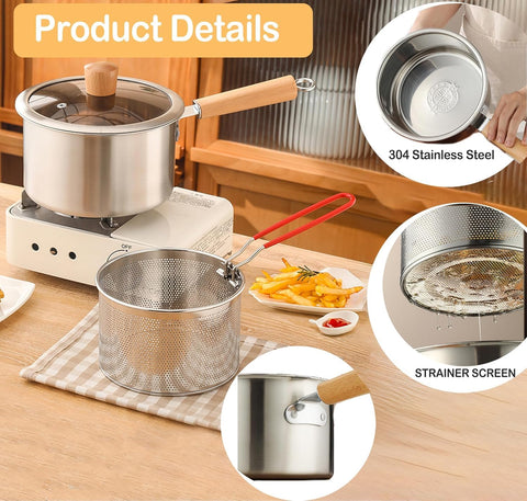 LCYHOMIEE indoor outdoor frying versatility for seafood, fries, and more