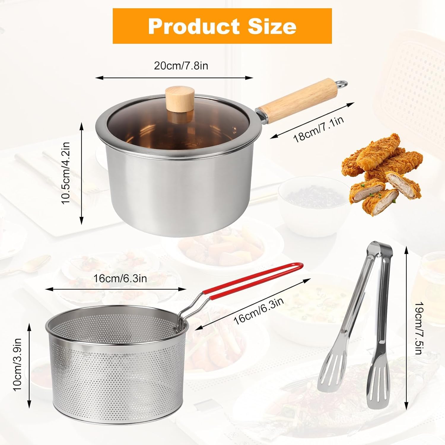 LCYHOMIEE perforated basket enables crispy results for wings and vegetables