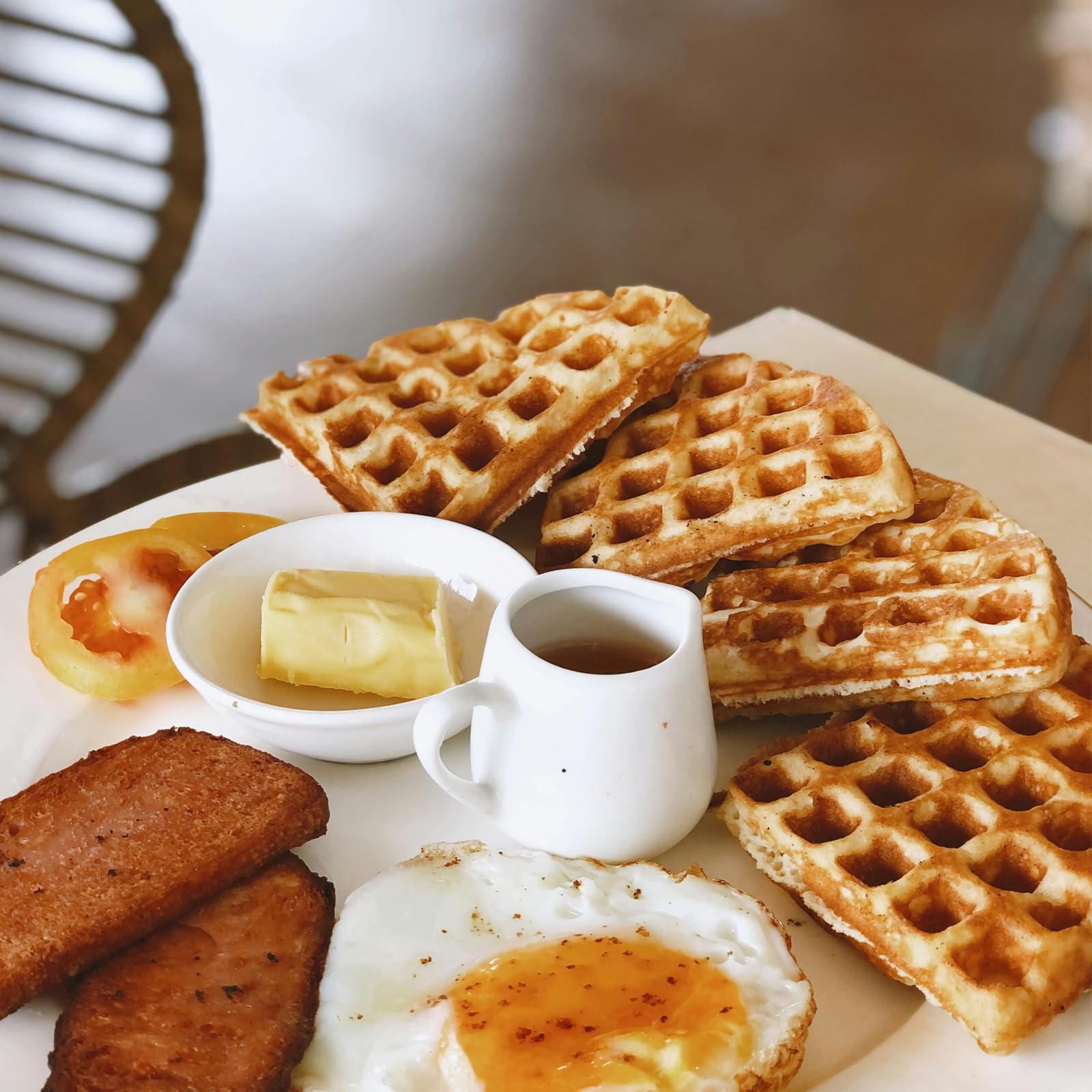 LD HuYY compact storage-friendly waffle maker fits small kitchens and camping.