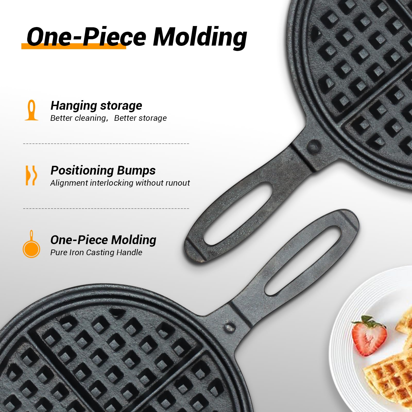 LD HuYY 8-inch waffles deliver large, shareable portions with fluffy interiors.