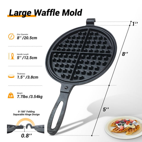 LD HuYY thickened 8-lb body heats quickly for crisp waffles.
