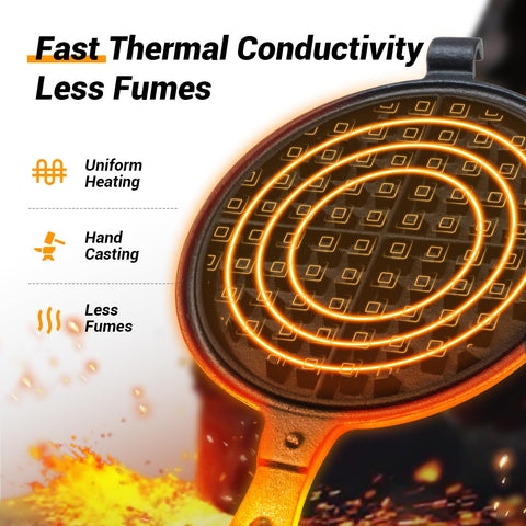 LD HuYY durable cast iron develops seasoning for lasting performance.