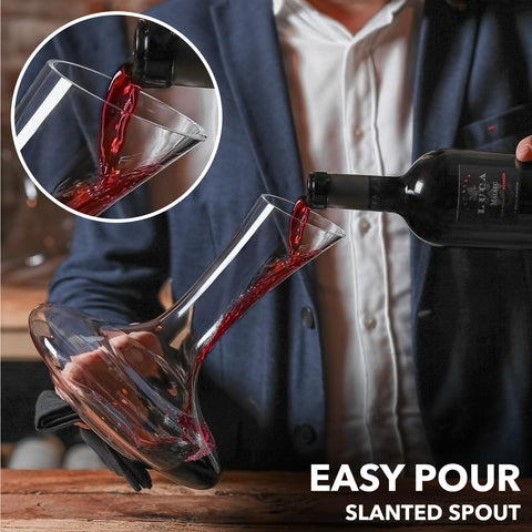 Le Chateau decanter on the dinner party display elevates the occasion.