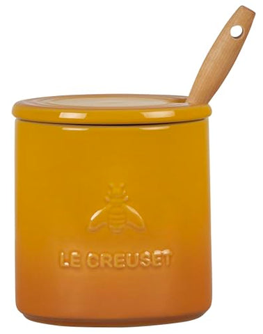 Le Creuset 14oz honey pot Nectar ready for serving on display.