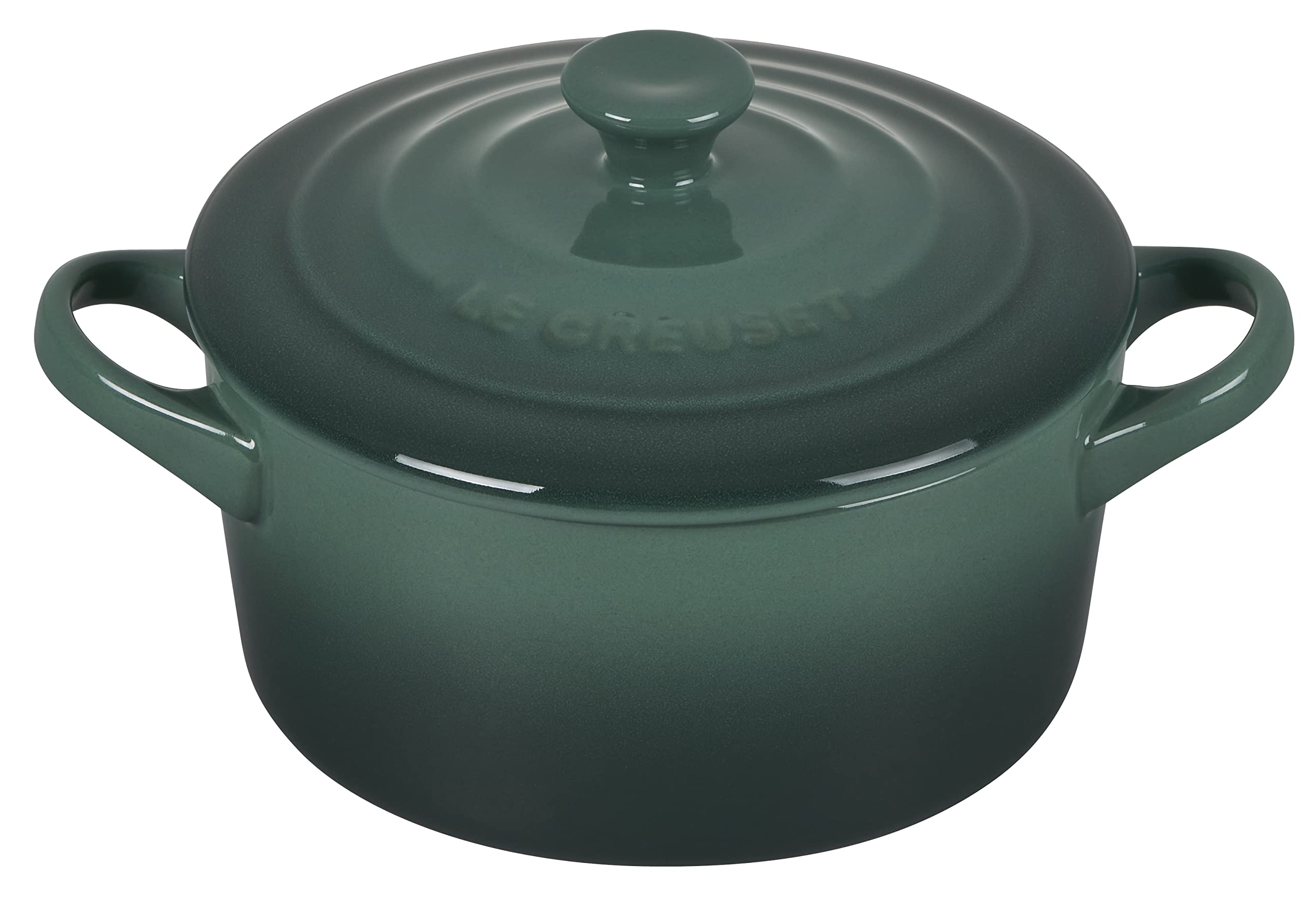 Le Creuset Artichaut mini round cocotte front view highlights vibrant enamel for elegant, portioned meals