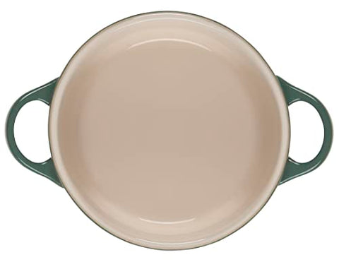 Le Creuset Artichaut stoneware interior with enamel finish resists stains