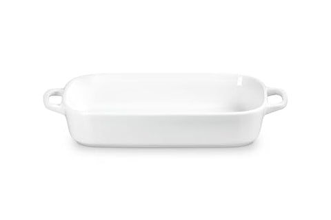 Baking dish offers even heat distribution for uniform browning.