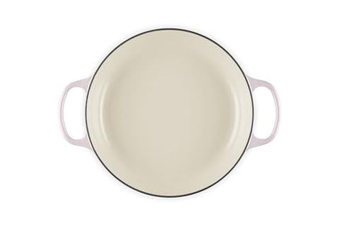 Le Creuset braiser Shallot with ergonomic handles for safe lifting.