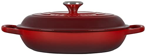 Le Creuset braiser versatile shape for shallow fry, steam, stews