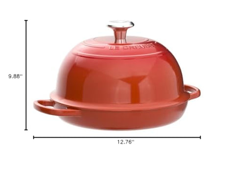 Le Creuset Bread Oven Flame ready for counter baking with durability