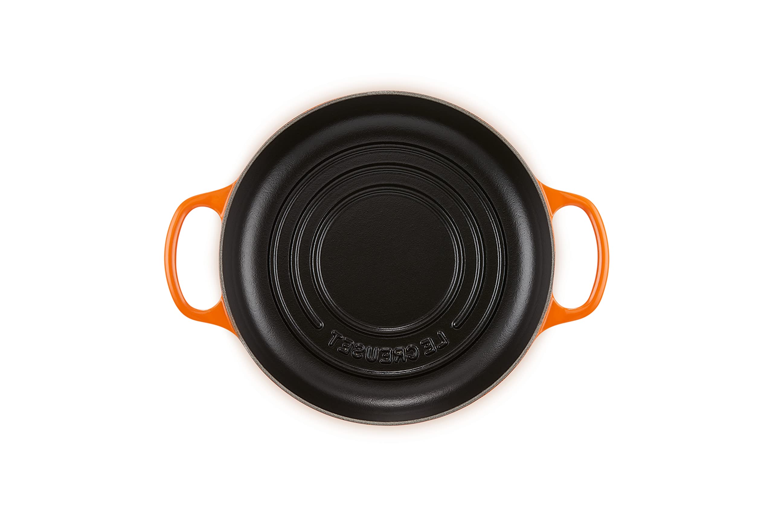 Le Creuset Bread Oven Flame low profile base promotes even browning