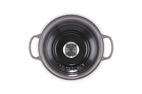 Le Creuset Bread Oven Oyster lid closeup highlighting steam-trapping design for crust