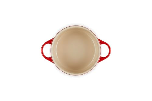 Le Creuset Cerise glaze is nonporous and resists stains.