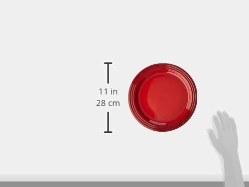 Le Creuset Cerise plate resists flavor absorption for fresh tasting meals