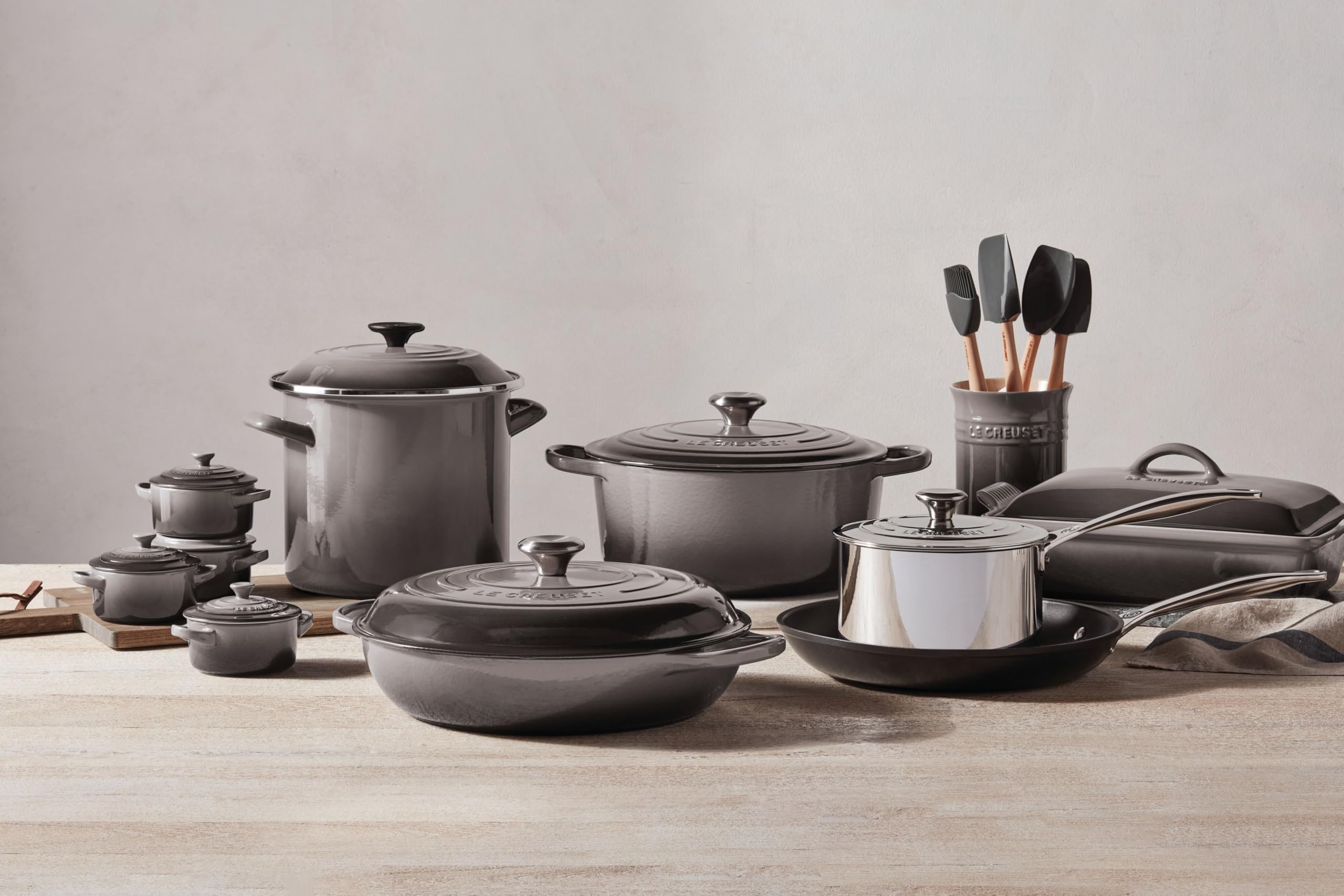 Le Creuset Craft Series utensils are dishwasher-safe and heat resistant up to 500°F.