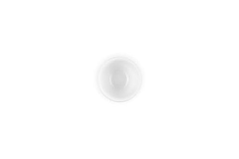 Le Creuset egg cup with strong heat retention keeps eggs warm at the table.