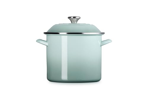 Close-up of Le Creuset enamel coating showing a nonreactive surface