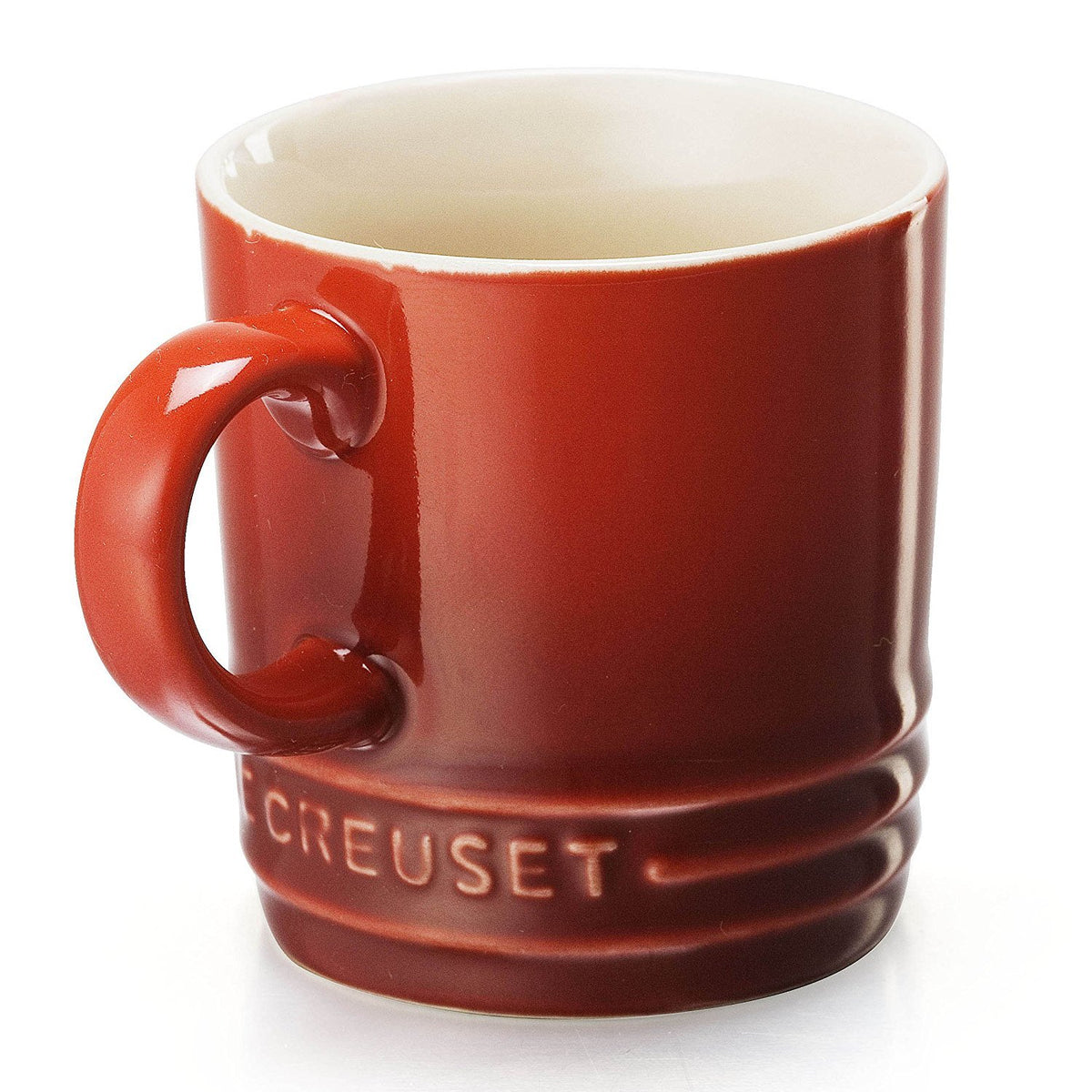 Le Creuset espresso mug Cerise – front view, compact for a single espresso.