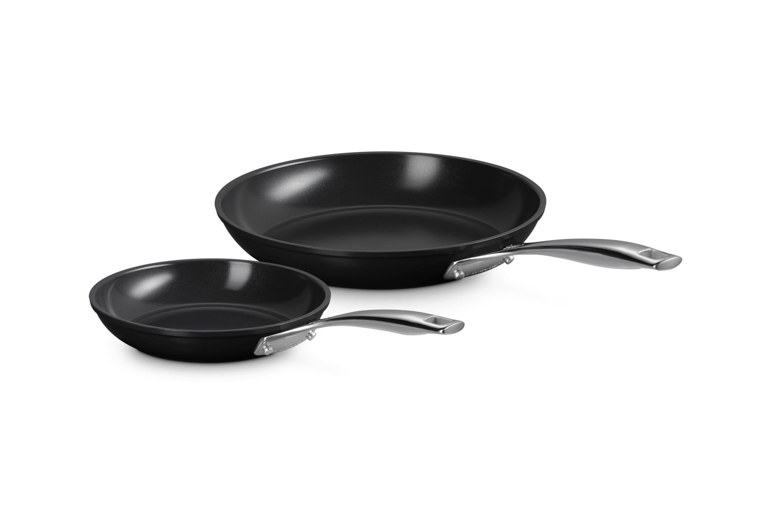 Le Creuset Essential 8-inch fry pan with ceramic non-stick surface for easy release.