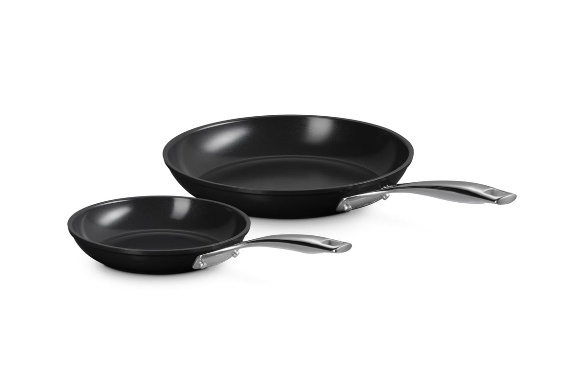 Le Creuset Essential 8-inch fry pan with ceramic non-stick surface for easy release.