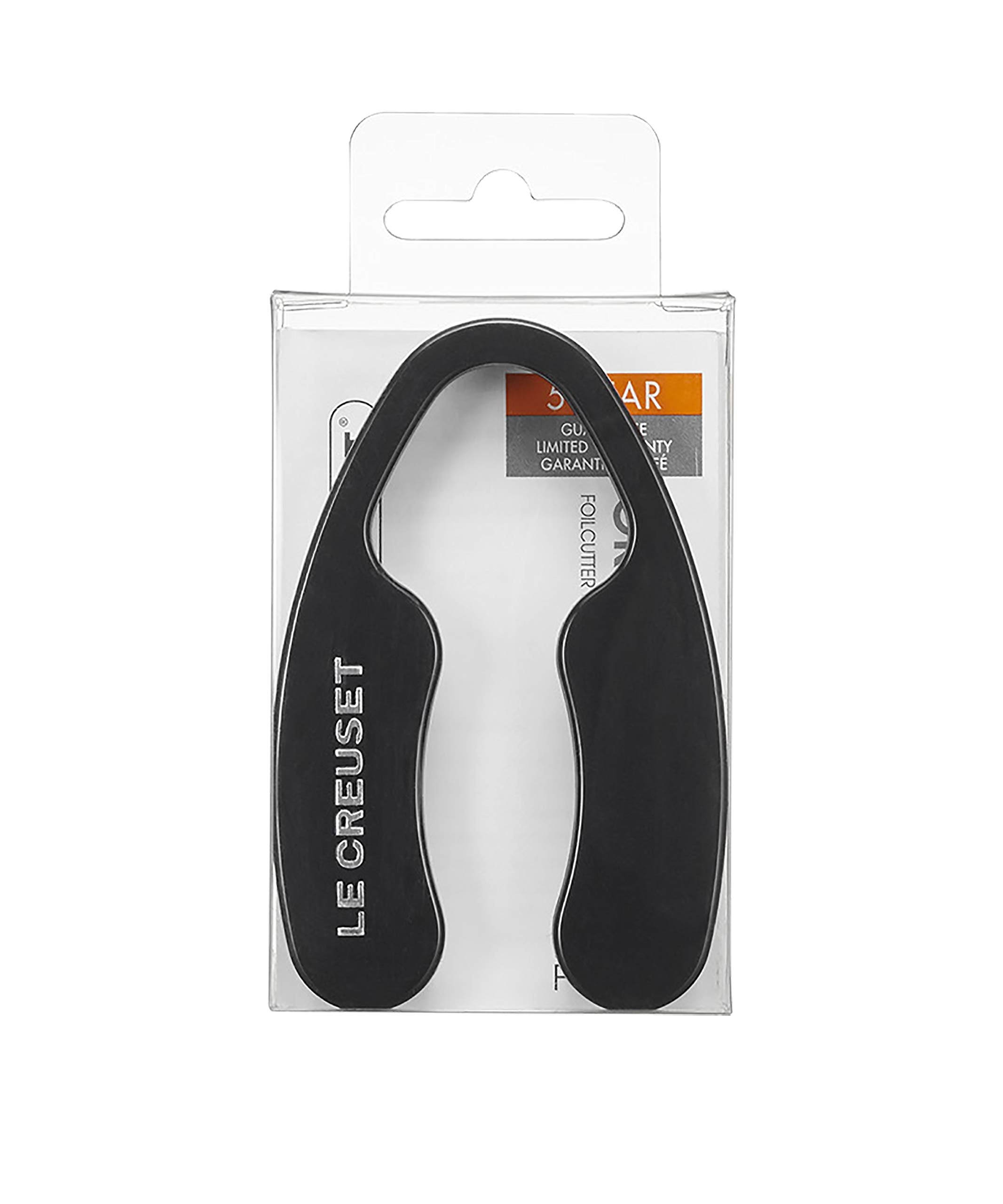 Le Creuset handheld foil cutter in action for effortless bottle prep