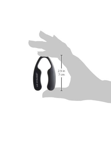 Le Creuset foil cutter demonstrates ergonomic one-step operation for comfortable bottle preparation.